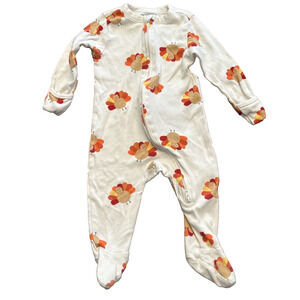 Old Navy Thanksgiving Turkey‎ Outfit Size 6-9 Months Girls Boys Unisex Zip (4)